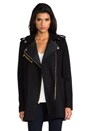 view 1 of 8 Wool Melton Moto Coat in Pitch Black