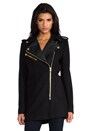 view 3 of 8 Wool Melton Moto Coat in Pitch Black