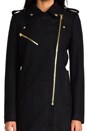 view 6 of 8 Wool Melton Moto Coat in Pitch Black