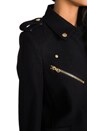 view 7 of 8 Wool Melton Moto Coat in Pitch Black