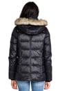 view 5 of 6 Long Puffer Jacket w/ Faux Fur in Pitch Black