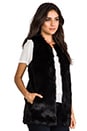 view 2 of 4 Bear Faux Fur Vest in Pitch Black