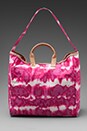 view 2 of 5 Tie Dye Beach Tote in Dragonfruit