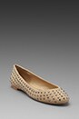 view 1 of 5 Jaclyn Embellished Flat in Nude Kid Suede