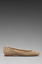 view 2 of 5 Jaclyn Embellished Flat in Nude Kid Suede