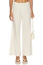view 1 of 6 PANTALON LARGE MARGO in Vanilla Gingham