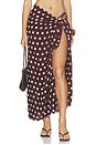 view 1 of 6 Paiges Pareo Skirt in Brown Polka Dot