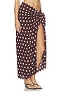 view 2 of 6 Paiges Pareo Skirt in Brown Polka Dot