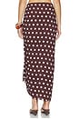 view 4 of 6 Paiges Pareo Skirt in Brown Polka Dot