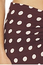 view 6 of 6 Paiges Pareo Skirt in Brown Polka Dot