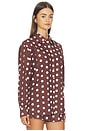 view 3 of 5 CHEMISE JOSEPHINE in Brown Polka Dot