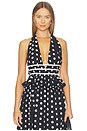 view 1 of 4 Violet Top in Polka Dot Noir