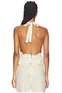 view 3 of 5 Violet Halter Top in Vanilla Gingham
