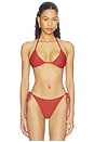 view 1 of 5 HAUT DE MAILLOT DE BAIN TRIANGLE HOLLIS in Burnt Orange