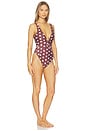 view 2 of 3 Olivia One Piece in Brown Polka Dot