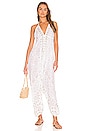 view 1 of 4 Mosaic Print Jumpsuit in White & Gold