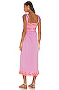 view 3 of 4 Cotton Tie Shoulder Dress in Sugar Pink & Neon Orange