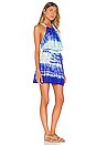 view 2 of 3 Tie Dye Halter Neck Mini Dress in Blue