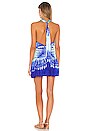view 3 of 3 Tie Dye Halter Neck Mini Dress in Blue