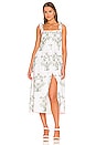 view 1 of 3 Tie Shoulder Dress in White, Pink & Sage Floral