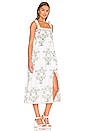 view 2 of 3 Tie Shoulder Dress in White, Pink & Sage Floral