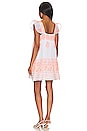 view 3 of 4 Baby Doll Dress in White & Neon Orange