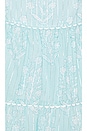 view 4 of 4 Trapeze Mini Dress in Turquoise & Silver