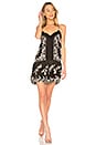 view 1 of 3 Embroidered Slip Dress in Black & Silver