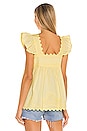 view 3 of 5 Poplin Baby Doll Top in Lemon