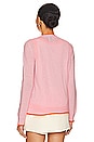 view 3 of 4 Contrast Cardigan in Pale Pink & Neon Orange