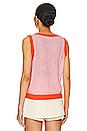 view 3 of 4 Contrast Vest in Pale Pink & Neon Orange