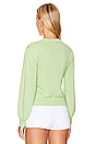 view 3 of 4 Puff Sleeve Cardigan in Lime