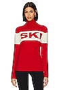 view 1 of 4 Ski Roll Collar Sweater in Red & Cream