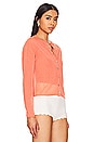 view 2 of 4 Featherweight Cardigan in Neon Coral