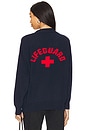 view 1 of 5 BEACH カーディガン in Navy & Red