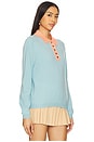view 2 of 4 Contrast Polo in Aqua & Neon Coral
