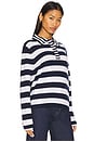 view 2 of 4 Mixed Stripe Polo in Navy & Lily