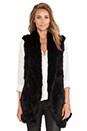 view 1 of 4 Knitted Rabbit Fur Vest in Black