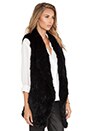 view 2 of 4 Knitted Rabbit Fur Vest in Black