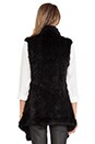 view 3 of 4 Knitted Rabbit Fur Vest in Black