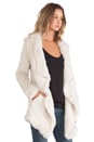 view 3 of 6 Oversized Rabbit Fur Jacket in Putty