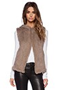 view 2 of 4 Sheered Rabbit Fur Vest in Dust