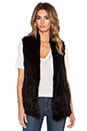 view 1 of 4 Rabbit Fur Vest in Black