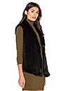 view 3 of 5 GILET LONG EN POIL DE LAPIN in Black