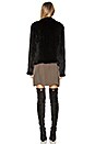 view 4 of 4 Cropped Rabbit Fur Jacket in Black
