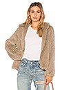 view 1 of 4 Sheered Rabbit Fur Hoodie in Mink