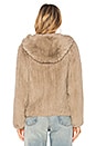 view 3 of 4 Sheered Rabbit Fur Hoodie in Mink