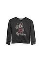 view 1 of 1 Kids Mickey Thumbs Up Fleece Sweatshirt in Vintage Black