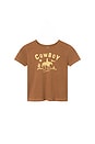 view 1 of 1 Kids Cowboy Cool Tee in Toasted Coconut