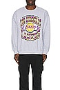 view 4 of 4 Lakers Chrome Lines Crew Sweatshirt in Heather Grey
